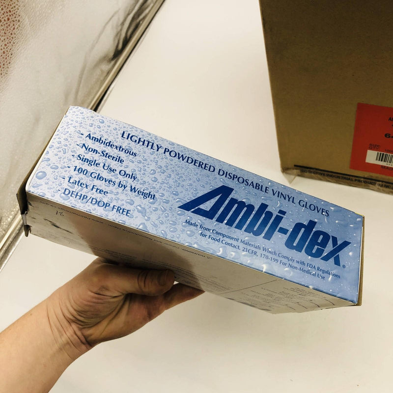 PIP Ambi-dex 64-V2000/S Disposable Vinyl Gloves Sz Small Powdered 4 mil 8 Boxes 5