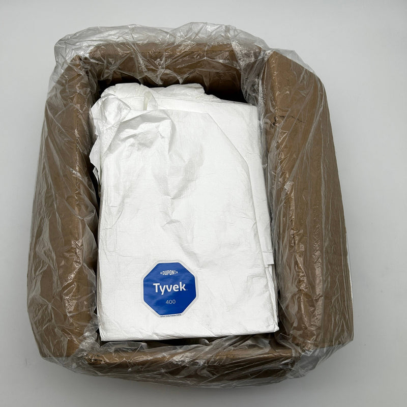 Dupont Tyvek 400 Disposable Shirt White 2XL Snap Open Cuff TY303SWH2X005000 PK25