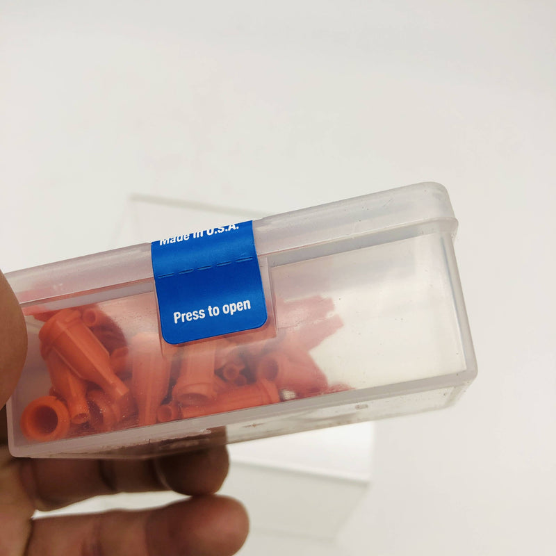 Nordson 7017976 Barrell Caps Twist-On Tip Ultra Series Orange 50/Box 3