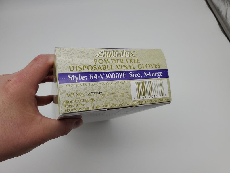 PIP Vinyl Gloves Powder Free Size XL Industrial Grade 3 Mil 64-V3000PF 100 Pack 3