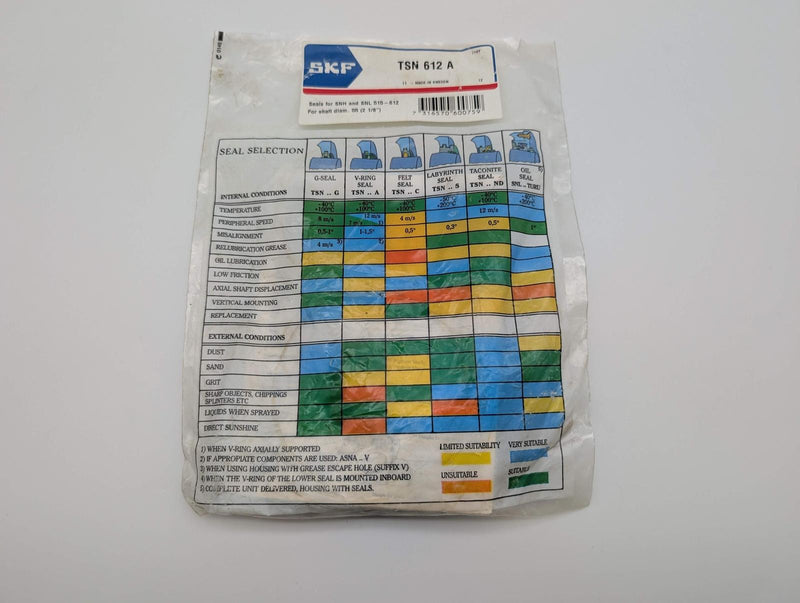 SKF TSN 612 A V-Ring Seal Kit for SNH & SNL 515-612 Bearings 55mm Shaft 4