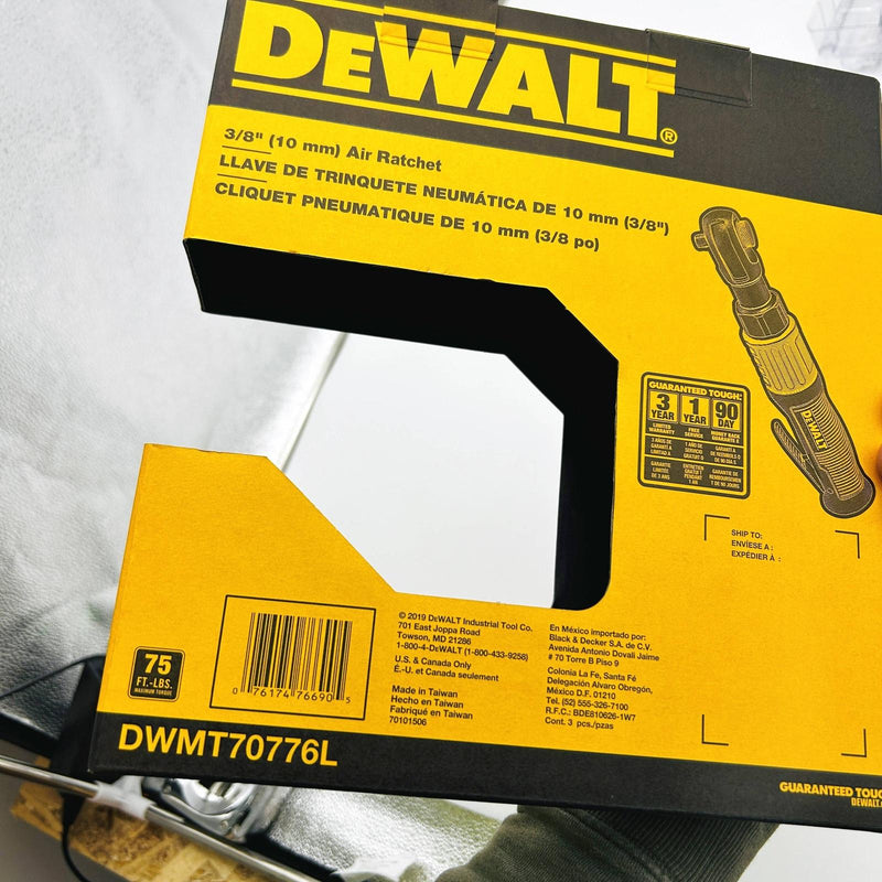 Dewalt DWMT70776L Air Ratchet 3/8 Drive Pneumatic 75 Ft-Lbs 1/4 NPT Inlet