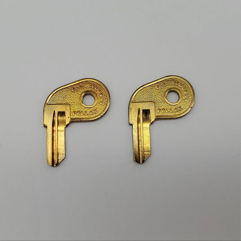 2x Pollak JE1 Boat Key Blanks for Pollak, Johnson, Evinrude Brass USA ...