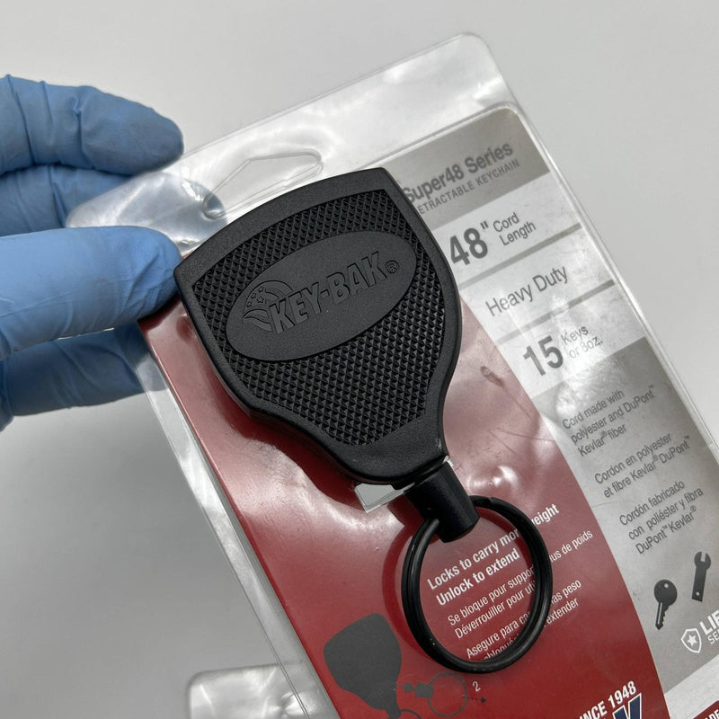 Key-Bak 0S48-803 Retractable Keychain Super48 Heavy Duty 48" Cord 15 Keys 2pk 2