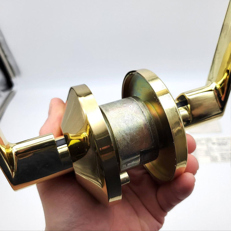 Falcon Door Lever Classroom Lock Bright Brass 2-3/4" Backset Z561D 5