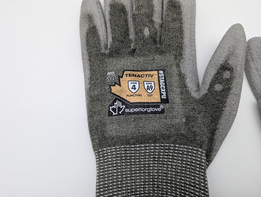 TenActiv A9 Cut Resistant Work Gloves Size XL Poly Palm Coated STAGCXPU 1 Pair 2