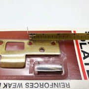 2x Reinforced T Strike Plates Brass Plated 6" x 1-3/4" No 04004 Quincy USA Made 8