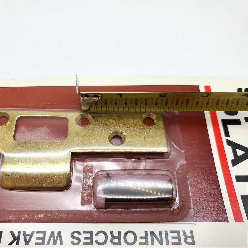 2x Reinforced T Strike Plates Brass Plated 6" x 1-3/4" No 04004 Quincy USA Made 8