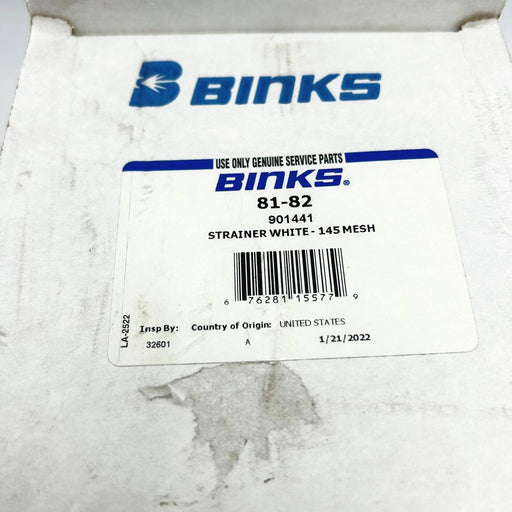 Binks 81-82 Strainer White 145 Mesh 901441 Strain It Siphon Cup 1qt Pk of 5 2