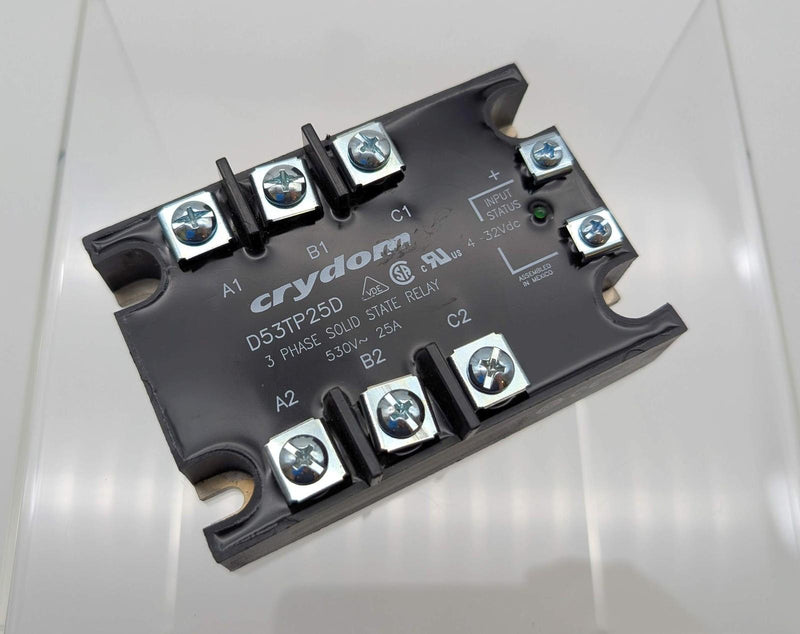 Crydom D53TP25D 3 Phase Solid State Relay 25A 530 VAC 32 VDC Zero Crossing 1