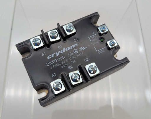 Crydom D53TP25D 3 Phase Solid State Relay 25A 530 VAC 32 VDC Zero Crossing 1
