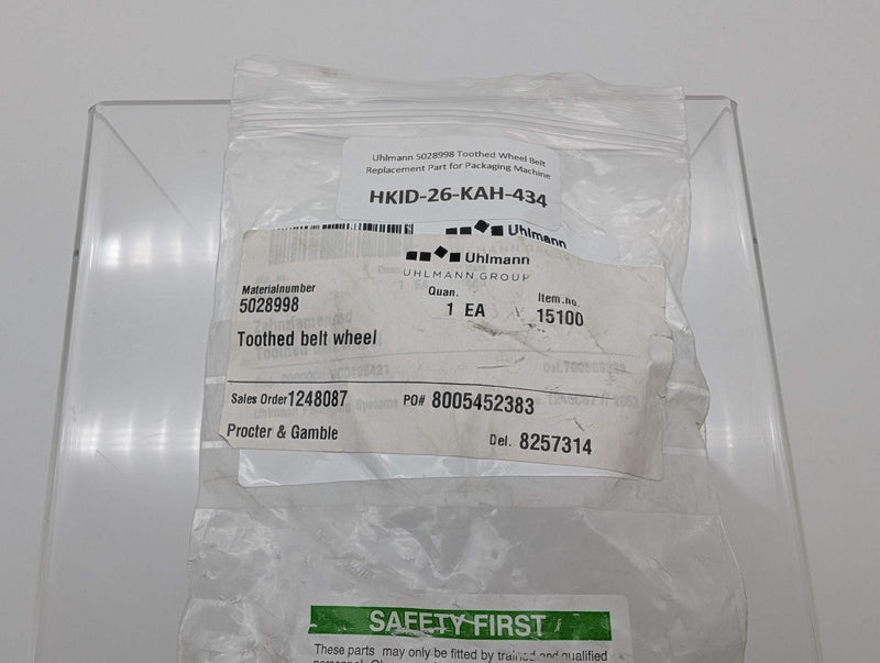 Uhlmann 5028998 Toothed Wheel Belt Replacement Part for Packaging Machine 4