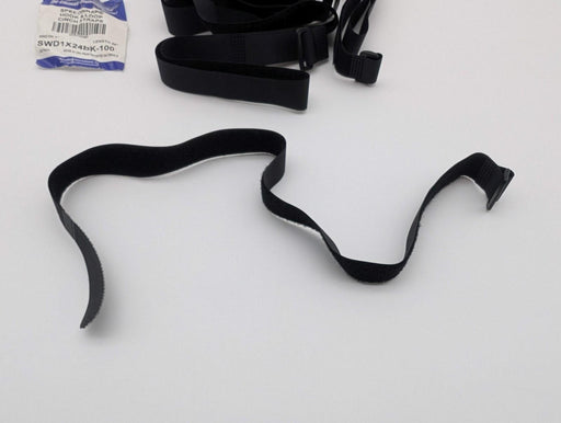 SpeedWrap Hook & Loop Cinch Straps 1" x 24" Speedtech SWD1X24BK Pack of 10 2