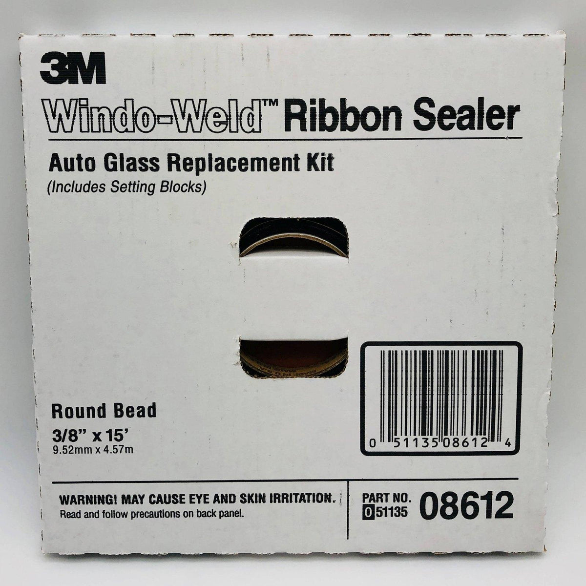 3M 08612 3M Window Weld Ribbon Sealer 3/8in X 15ft Round Auto Glass Re ...