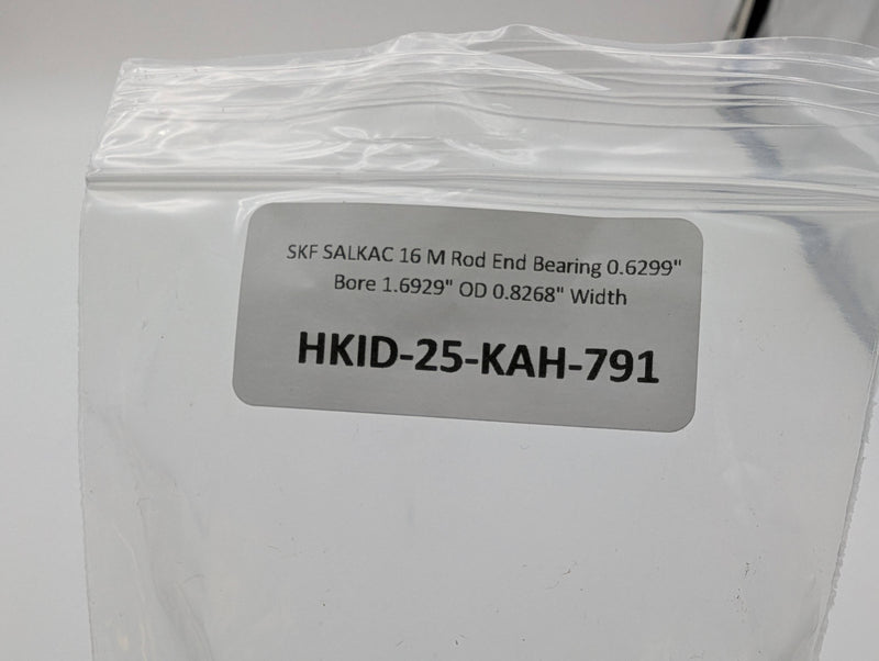SKF SALKAC 16 M Rod End Bearing 0.6299" Bore 1.6929" OD 0.8268" Width 5