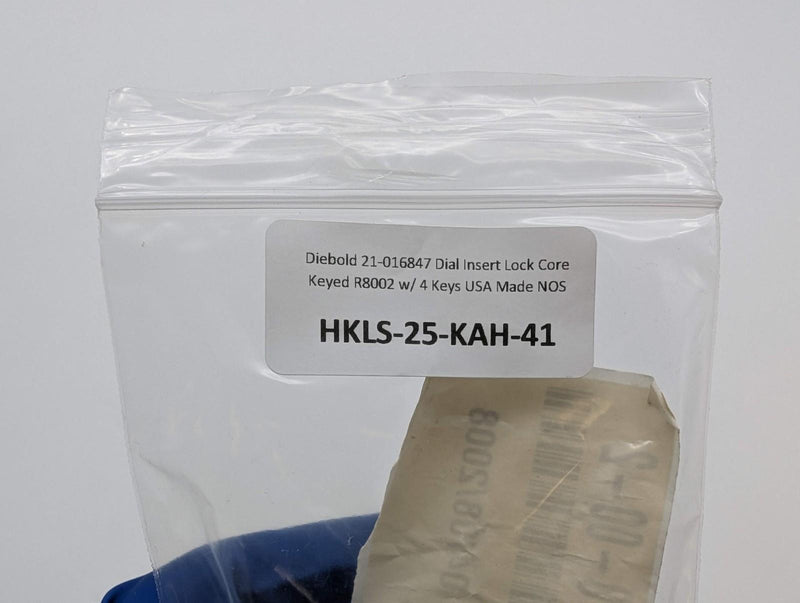 Diebold 21-016847 Dial Insert Lock Core Keyed 8002 w/ 4 Keys USA Made NOS 6