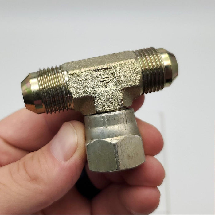 Parker 12 S6X Triple-Lok Branch Tee 3/4" JIC Flare Male 3/4" JIC Swivel Nut 1