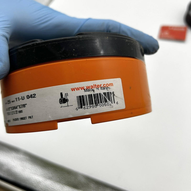 Walter 11U042 Cut Off Zip Wheel 4-1/2 x 3/64 x 7/8 Type 1 AO 60 Grit 25pk 4