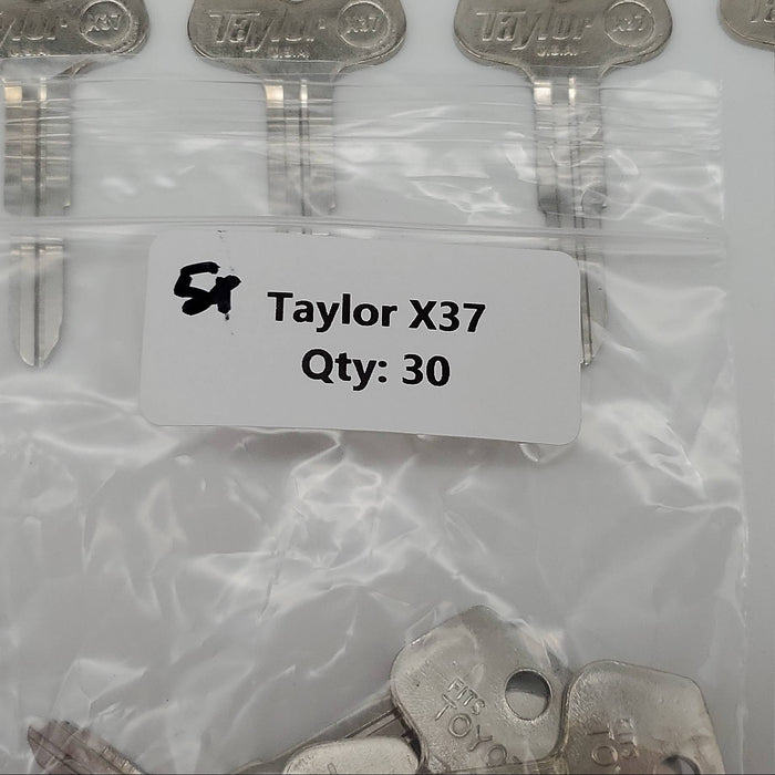 5x Taylor X37 Key Blanks Toyota Corona 1981 to 1982 Ilco TR28 Nickel Plated 4