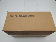 Qorpak 4oz French Square Glass Bottles Type 3 Green F217 Lid GLC-01311 Box of 24 7