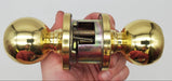 Kwikset Titan Door Knob Entry Lock Bright Brass Circa NO Latch / Strike NOS 4