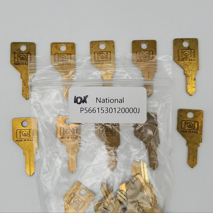 10x National P5661530120000J Key Blanks Brass Double Sided Pundra File Cabinets 4