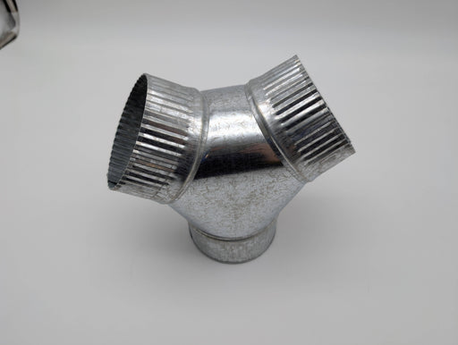 Fantech 4" Y Adapter Duct 4" x 4" x 4" Galvanized Sheet Metal FY 4 2