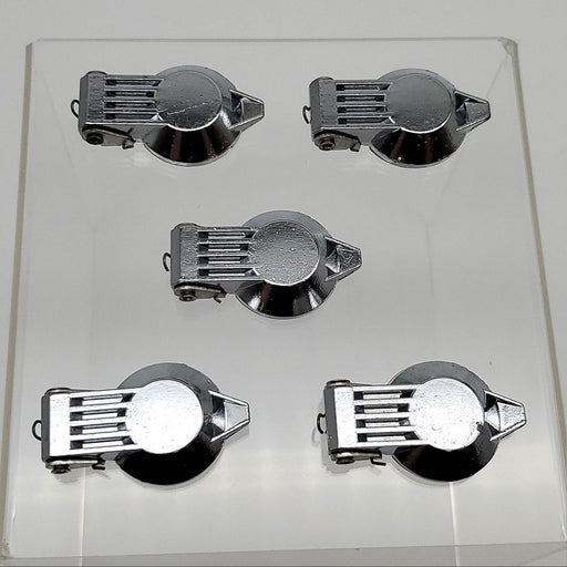 5x Ademco C157 Lock Cylinder Dust Covers Spring Latch Chrome 0.7"ID x 1.08"OD 1