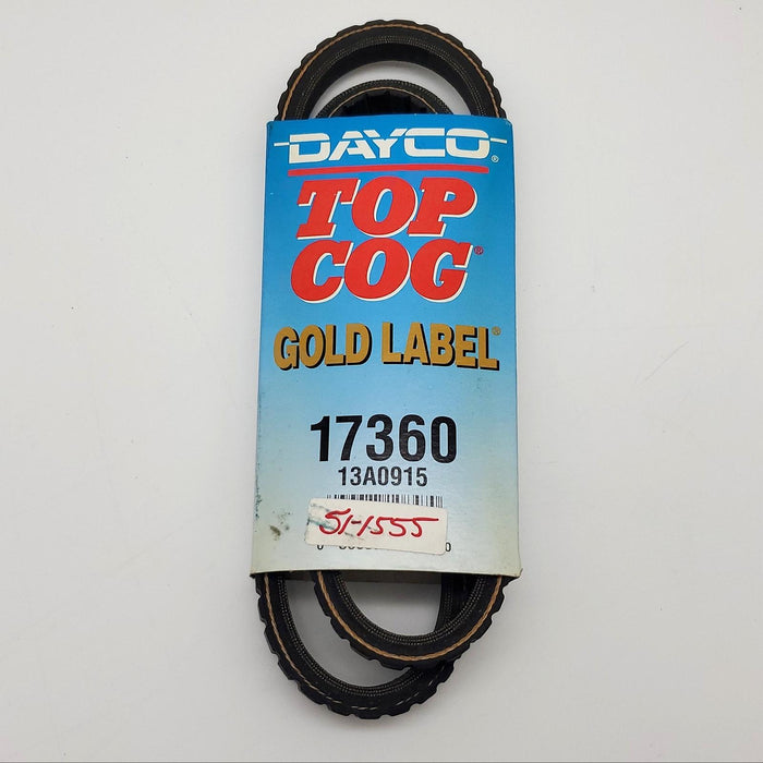 Dayco 17360 Belt Cogged 0.53" Width 36" Length Top Cog Gold Label 1