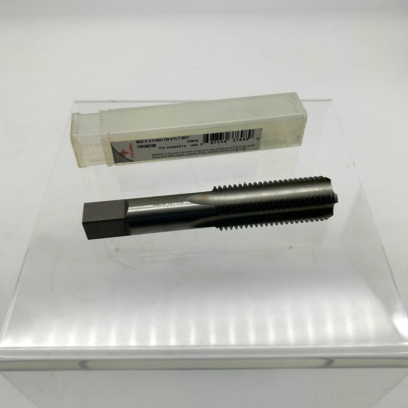 Cle-Line 1191343100 Hand Tap M22x2.5 HSG D4 4 FL Bottom Chamfer General Purpose 8