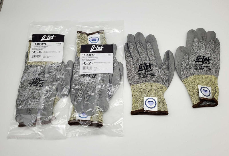 PIP Cut Resistant Work Gloves Size Large G-Tek 3GX Palm Coated 19-D320 3 Pairs 1