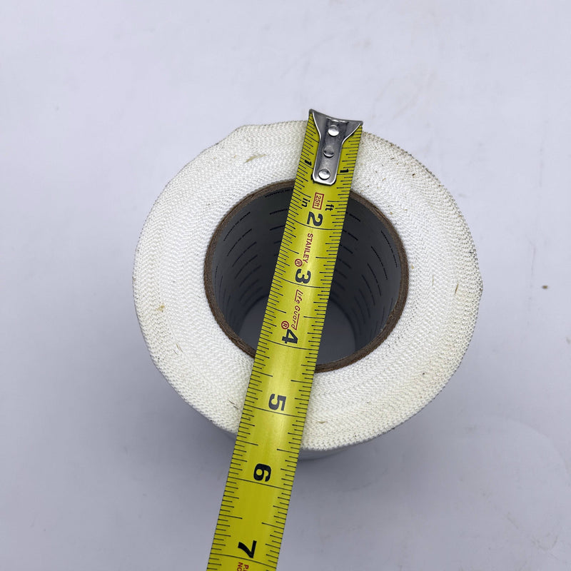 Poly Tape W/ Pinked Edges 144mm X 55m White Tape Product 133WH-144X55PE 4 Rolls