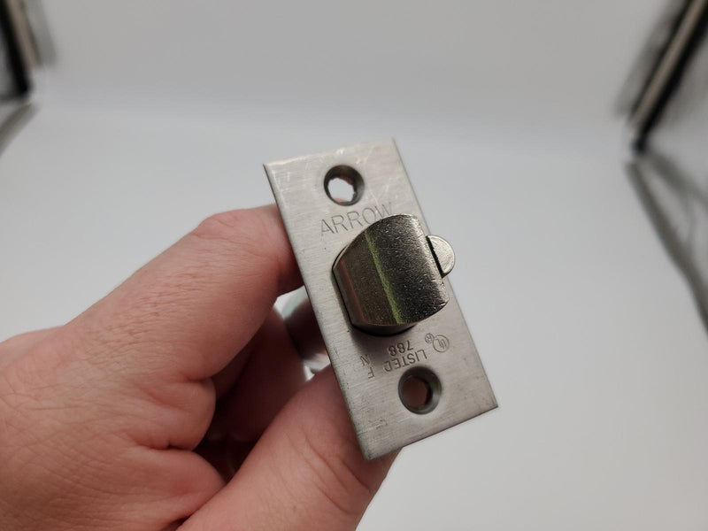Arrow Door Knob Classroom Lock Satin Chrome 2-3/4" Backset SFIC Ready M17DD NOS 7