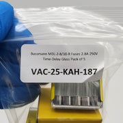 Bussmann MDL-2-8/10-R Fuses 2.8A 250V Time-Delay Glass Pack of 5 4