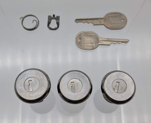 1981 to 1987 GM Door & Trunk Lock Cylinder Set of 3 w/ 2 Keys B&S 608333 1
