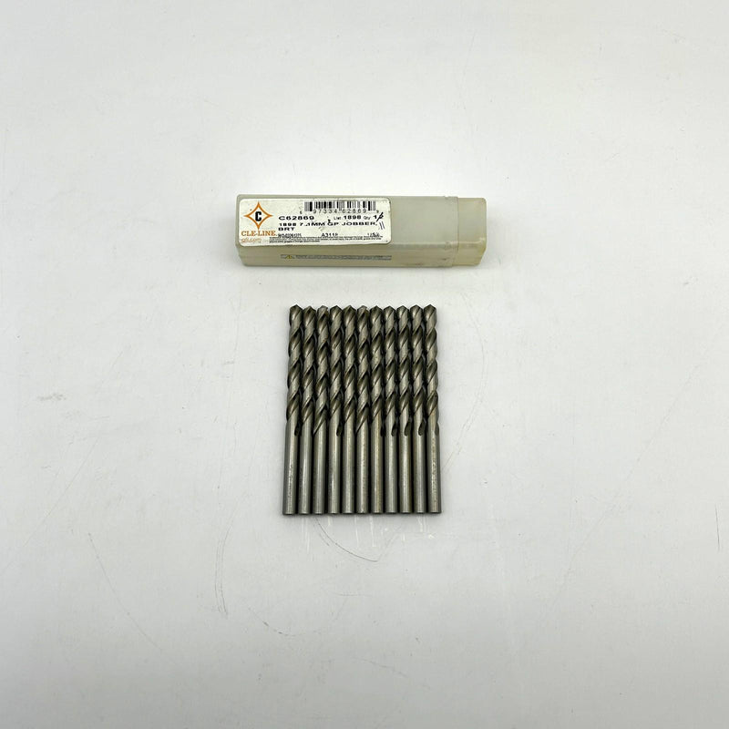 11pk Cle-Line C62869 Jobber Length Drill 1898 7.1mm General Purpose HSS Bright