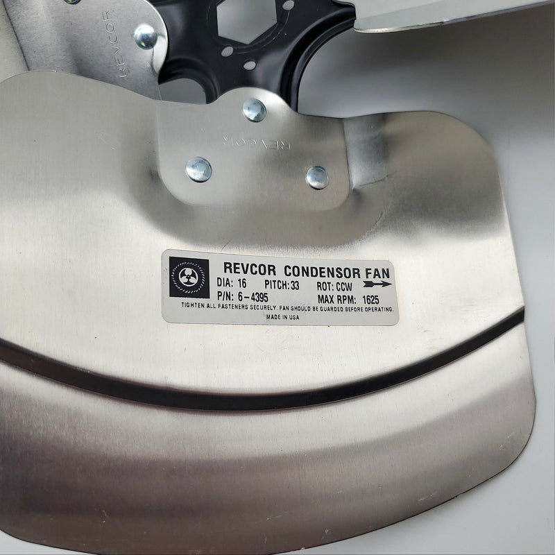 Revcor 6-4395 Condensor Fan 16in Diameter 33 Pitch CCW Rotation 1625 Max RPM 2