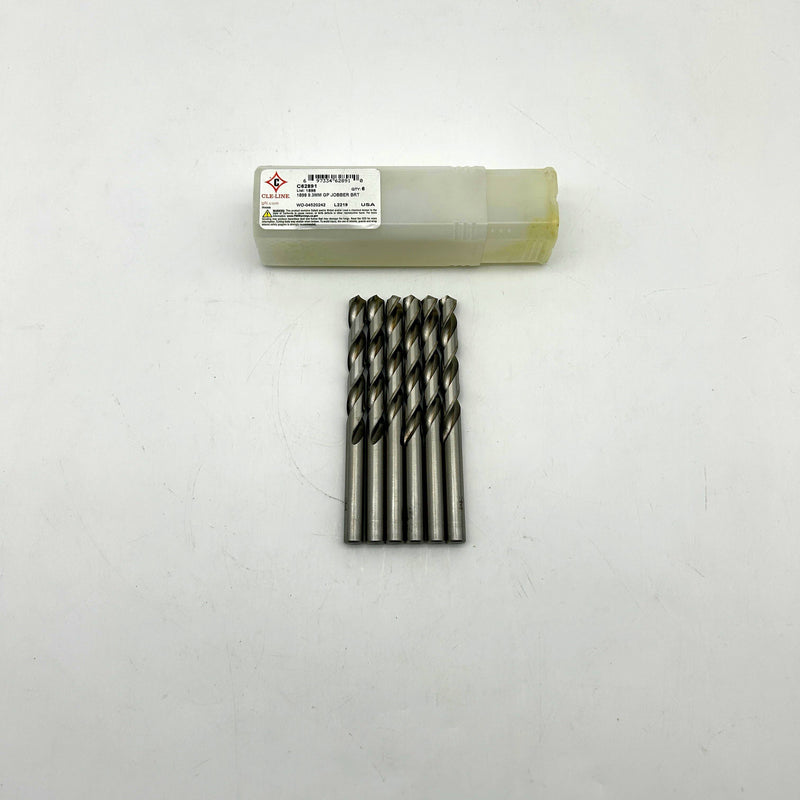 Cle-Line C62891 Jobber Length Drill Bit 1898 9.3mm Gen Purpose HSS Bright 6pk