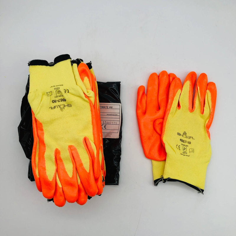 Showa 4567 Cut Resistant Work Gloves 10/XL Nitrile Palm Coating A3 12 Pairs 7