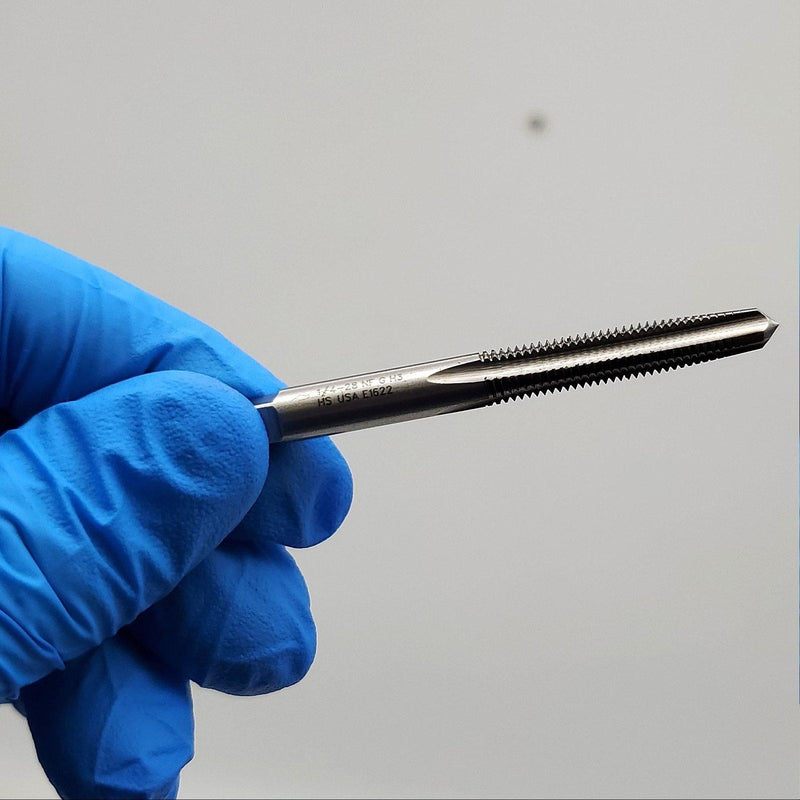 1/4"-28 Taper Hand Tap 4 Flute High Speed Steel 2-5/8" OAL 3/16" Chuck Exactek 1