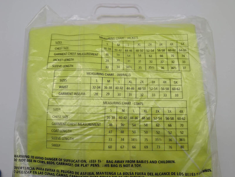 Tingley Flame Resistant Rain Coat Size XL High Vis Yellow Ankle Length C53122.XL 5