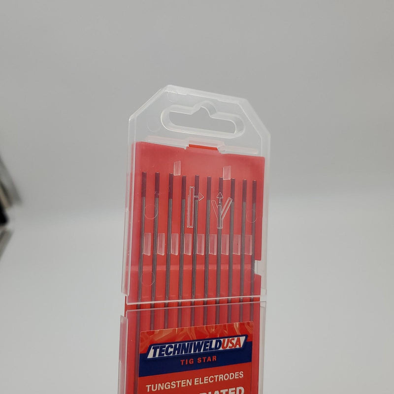 Techniweld TU2T0627 Tungsten Electrode 1/16" x 7" 2% Thoriated Pack of 10 2