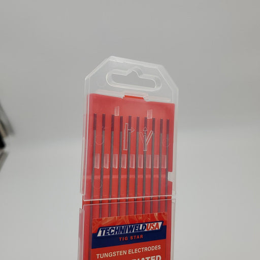 Techniweld TU2T0627 Tungsten Electrode 1/16" x 7" 2% Thoriated Pack of 10 2