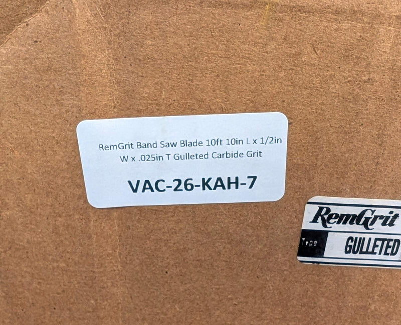 RemGrit Band Saw Blade 10ft 10in L x 1/2in W x .025in T Gulleted Carbide Grit 4
