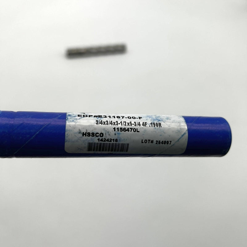 Fastcut E31167-OO-F End Mill Special 3/4 x 3/4 x 3-1/2 x 5-3/4 HSSCO 4 FL .190R 4