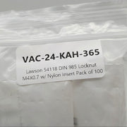 Lawson 54118 DIN 985 Locknut M4X0.7 w/ Nylon Insert Pack of 100 5
