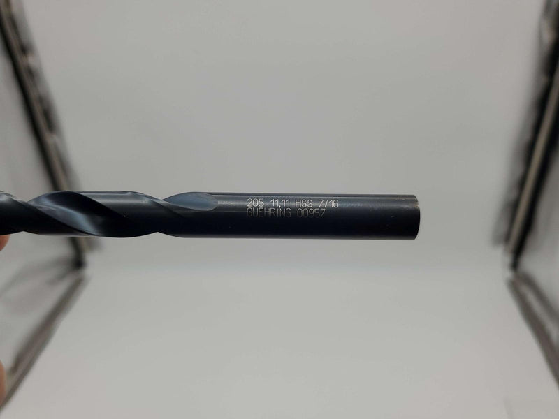 Guhring 7/16" Drill Bit 118 Deg 5.59" OAL 3.7" LOC HSS Steam Oxide Series 205 2