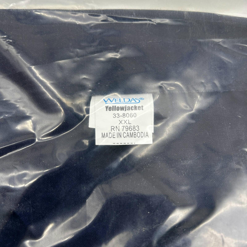 Weldas 33-8060 Welding Jacket 2XL Cool FR Hybrid 9oz Cotton W/ Leather Sleeves