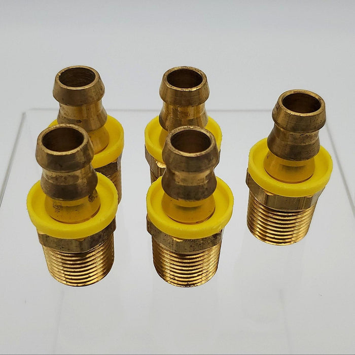 Brennan 2113-08-08-B Fittings 1/2" x 1/2"-14 Male NPTF Brass 5 Pack 1