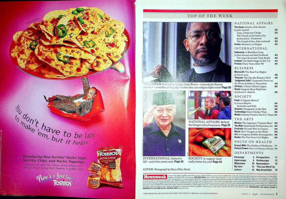 Newsweek Magazine June 1 1998 Oregon School Massacre Suharto Gang Violence God 3